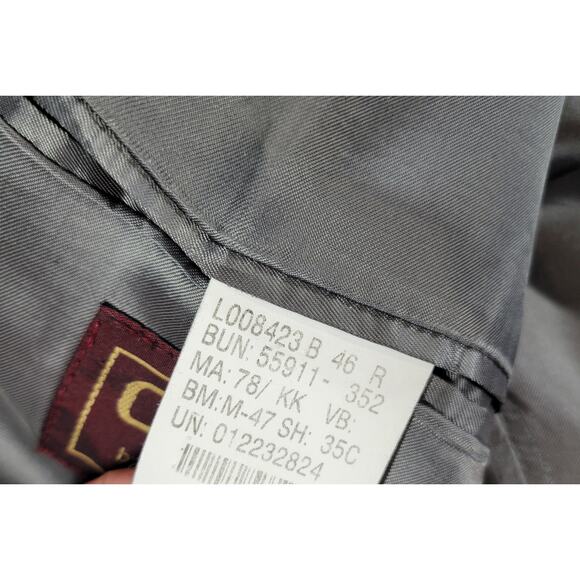 VTG Chaps Ralph Lauren Ranger 1998 Jacket Mens 46R Gray Wool Cashmere Blend - Picture 14 of 15